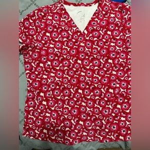 Patterned scrub tops